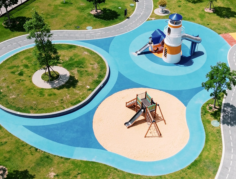 Fallschutz Bodenfläche Spielplatz DIN Norm