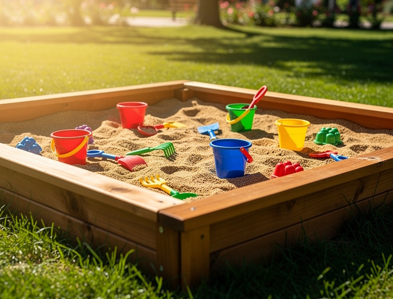 Sandkasten Spielplatzsicherheit Prüfung